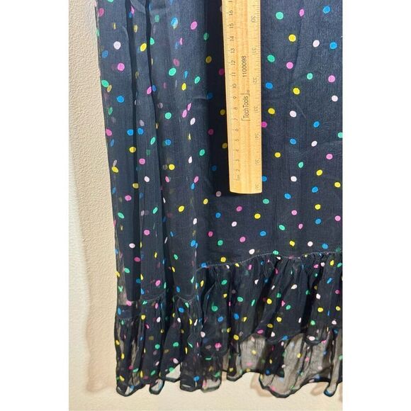 NWOT Essentiel Antwerp Black Multicolored Polka Dots Maxi Dress Size 2 Women's - Picture 8 of 10